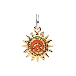 CHARM COLGANTE SOL REMOLINO EN DOS TONOS
