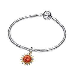 CHARM COLGANTE SOL REMOLINO EN DOS TONOS