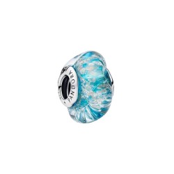 CHARM CRISTAL MURANO TURQUESA BRILLANTE