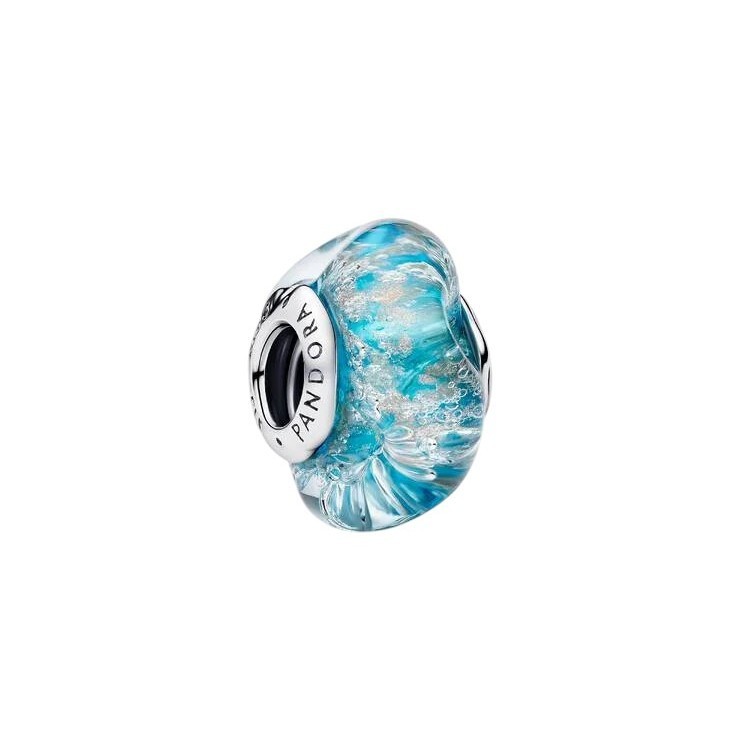 CHARM CRISTAL MURANO TURQUESA BRILLANTE