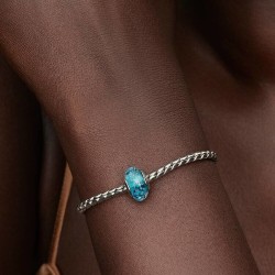 CHARM CRISTAL MURANO TURQUESA BRILLANTE
