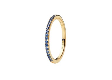 ANILLO BANDA AZUL BRILLANTE