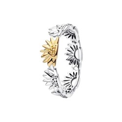 ANILLO GIRASOL EN DOS TONOS