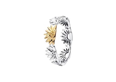 ANILLO GIRASOL EN DOS TONOS