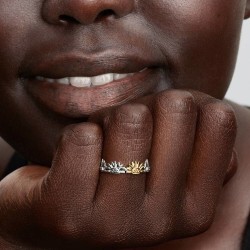 ANILLO GIRASOL EN DOS TONOS