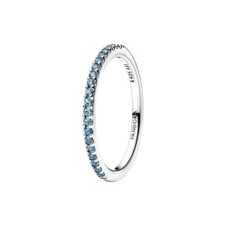 ANILLO BANDA BRILLANTE AGUAMARINA
