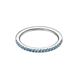 ANILLO BANDA BRILLANTE AGUAMARINA