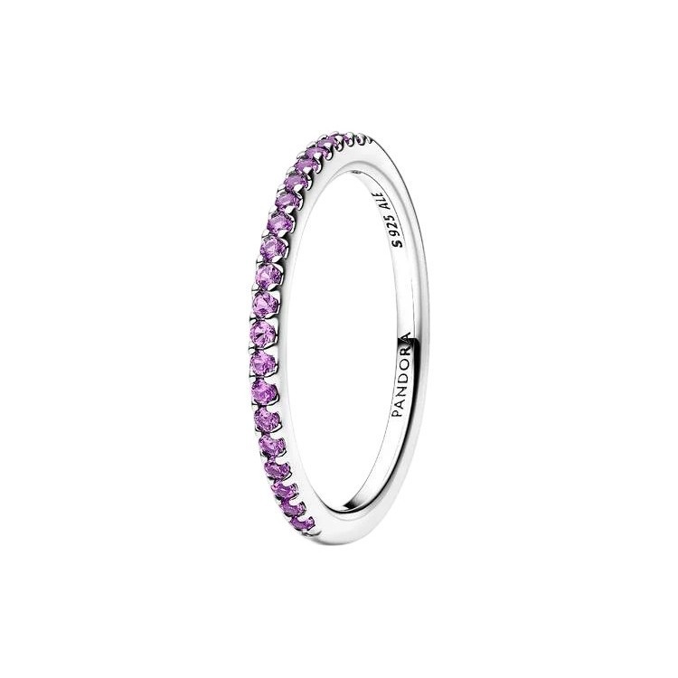 ANILLO BANDA BRILLANTE MORADO