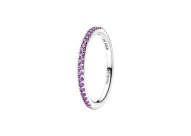 ANILLO BANDA BRILLANTE MORADO