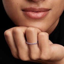 ANILLO BANDA BRILLANTE MORADO