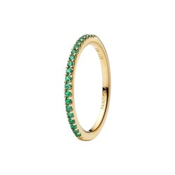 ANILLO BANDA VERDE BRILLANTE