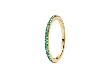 ANILLO BANDA VERDE BRILLANTE