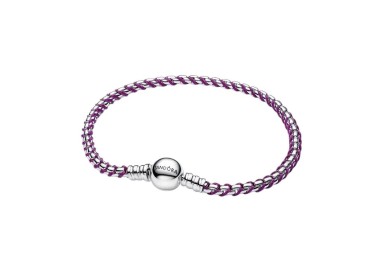PULSERA CADENA CAJA CORDÓN MORADO