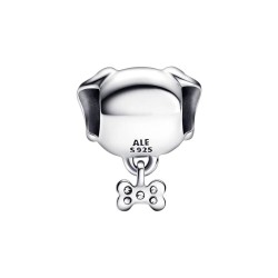 CHARM PLATA PANDORA PERRO CON CIRCONITA