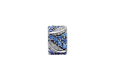 CHARM DE CLIP PLUMA CURVADA Y PAVÉ