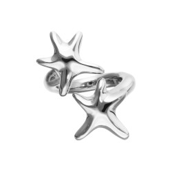 ANILLO BAÑADO EN PLATA ESTRELLA DE MAR