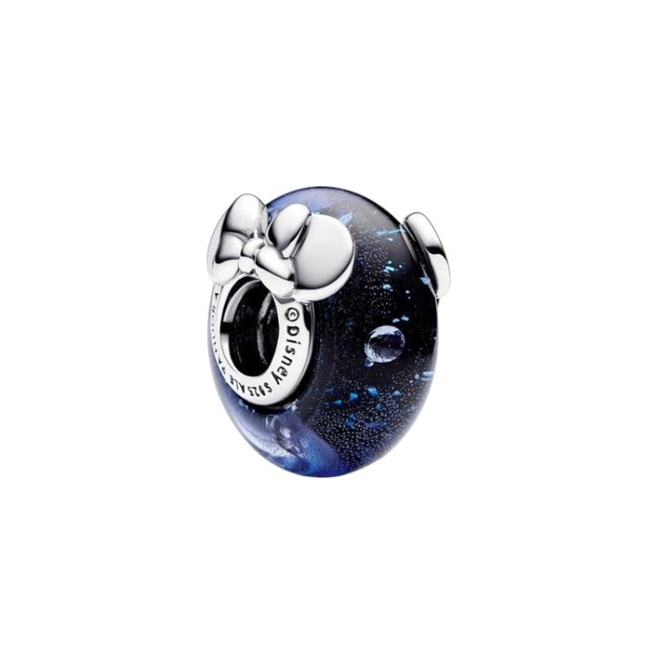 CHARM MURANO AZUL DISNEY MICKEY Y MINNIE