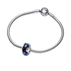CHARM MURANO AZUL DISNEY MICKEY Y MINNIE