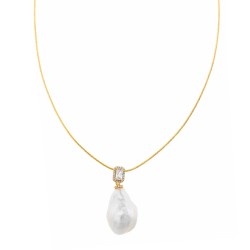 COLLAR CIRCONITA BLANCA PERLA BARROCA