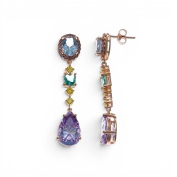 PENDIENTES PLATA CHAPADO CON CIRCONITAS