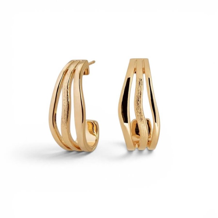 PENDIENTES DE ARO MAXI TEXTURAS MAR