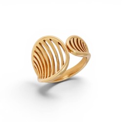 ANILLO ANCHO NEREIDA CHAPADO ORO