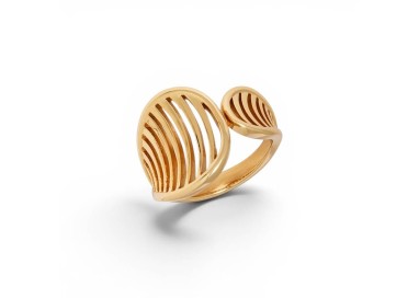 ANILLO ANCHO NEREIDA CHAPADO ORO