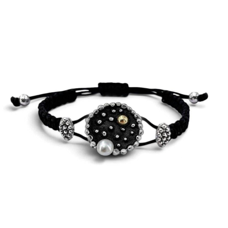 PULSERA OCEAN MACRAMÉ Y DETALLES EN ORO