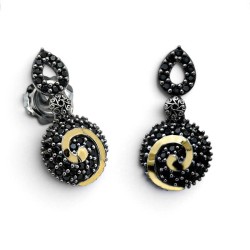 PENDIENTES ESPINELAS Y ORO LAMINADO
