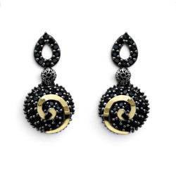 PENDIENTES ESPINELAS Y ORO LAMINADO