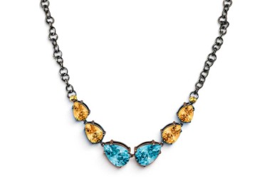 COLLAR SAMBA CIRCONITAS Y ORO LAMINADO