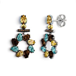 PENDIENTES SAMBA CON CIRCONITAS Y ORO