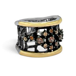ANILLO CIRCONITAS CHOCOLATE Y CHAMPÁN