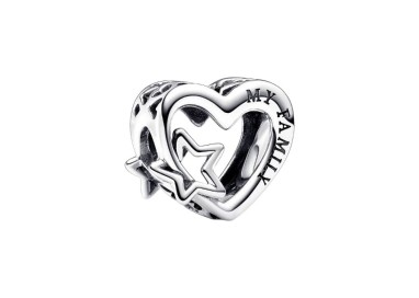 CHARM CORAZÓN FILIGRANA FAMILIA ESTRELLA