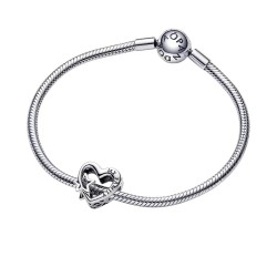Charm Corazón en filigrana Familia y Estrella