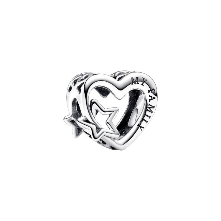 CHARM CORAZÓN FILIGRANA FAMILIA ESTRELLA
