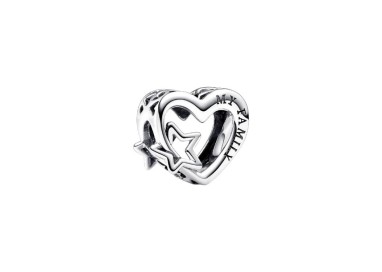 CHARM CORAZÓN FILIGRANA FAMILIA ESTRELLA