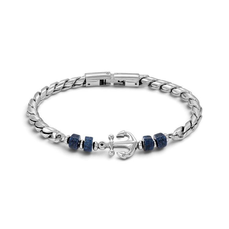 PULSERA ATLANTE ANCLA PIEDRAS NATURALES