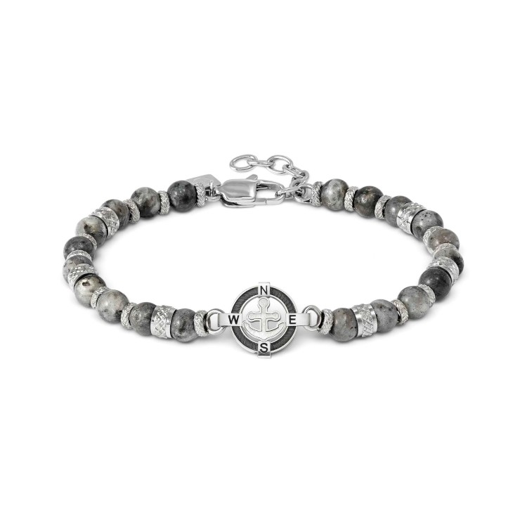 PULSERA MANVISION ANCLA Y PIEDRAS