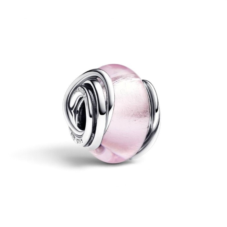 CHARM DE CRISTAL DE MURANO ROSA ENVUELTO