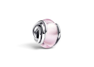 CHARM DE CRISTAL DE MURANO ROSA ENVUELTO