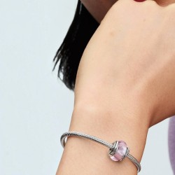 CHARM DE CRISTAL DE MURANO ROSA ENVUELTO