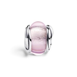 CHARM DE CRISTAL DE MURANO ROSA ENVUELTO