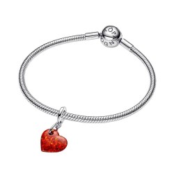 CHARM COLGANTE CORAZÓN ROJO OPALESCENTE