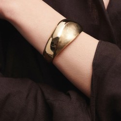 PULSERA RÍGIDA TOFFEE BAÑADA EN ORO 18KL
