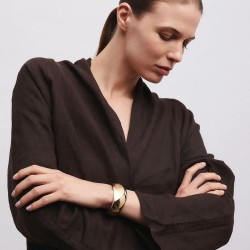 PULSERA RÍGIDA TOFFEE BAÑADA EN ORO 18KL
