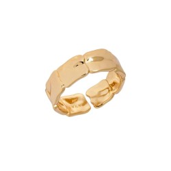 ANILLO LISO REFLEXES CHAPADO ORO 18KL
