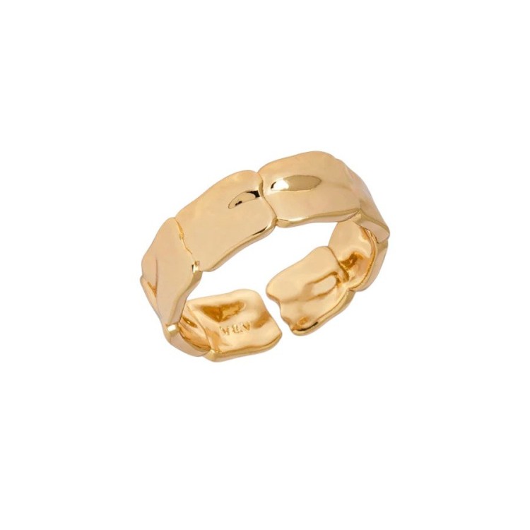 ANILLO LISO REFLEXES CHAPADO ORO 18KL
