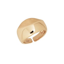 ANILLO ANCHO TOFFEE CHAPADO ORO 18KL