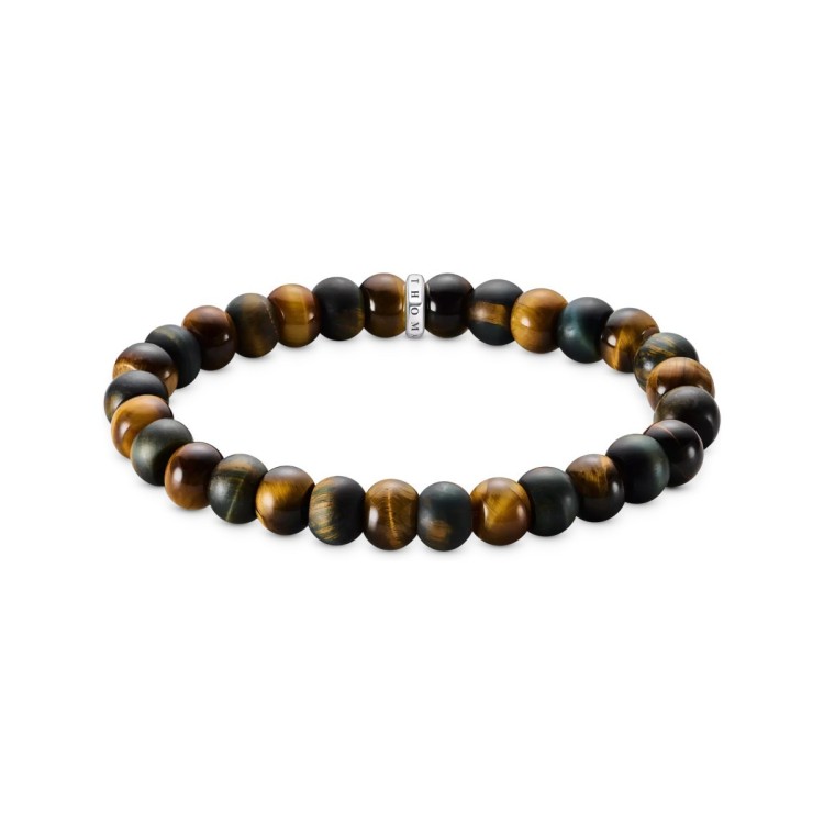 PULSERA CON CUENTAS DE OJO DE TIGRE 9MM